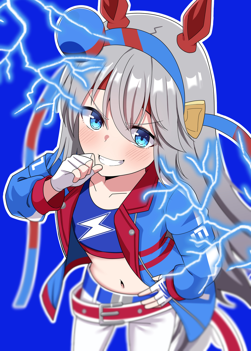 This is a pixiv picture whose title is 白い稲妻⚡️.