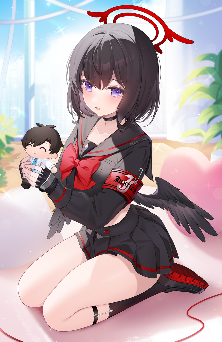 This is a pixiv picture whose title is ❤️🖤.