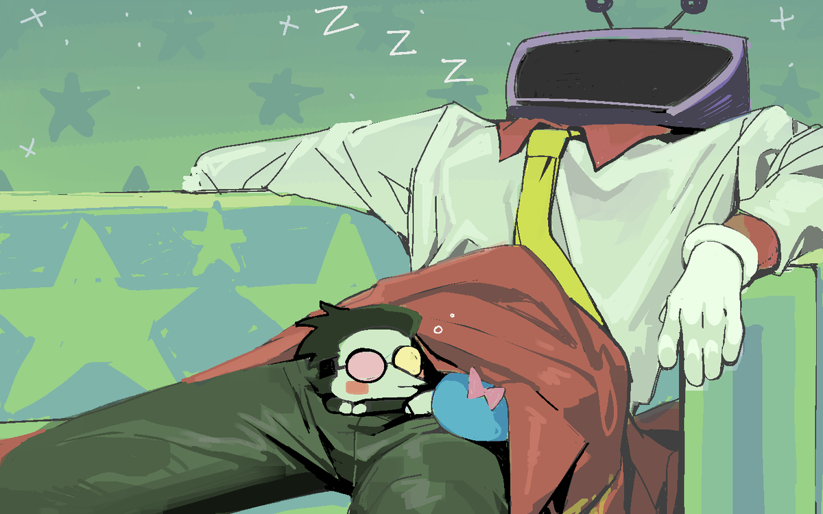 This is a pixiv picture whose title is tv snow.