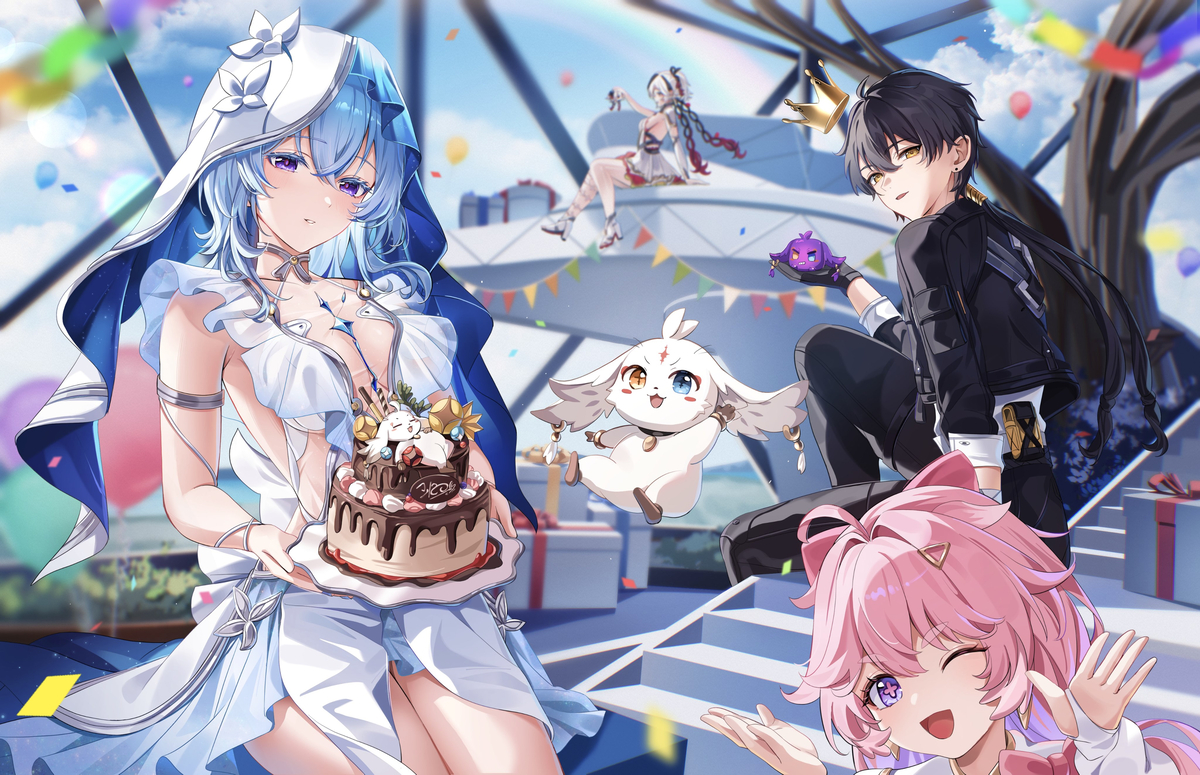 This is a pixiv picture whose title is 鳴潮1周年🎉🎂.