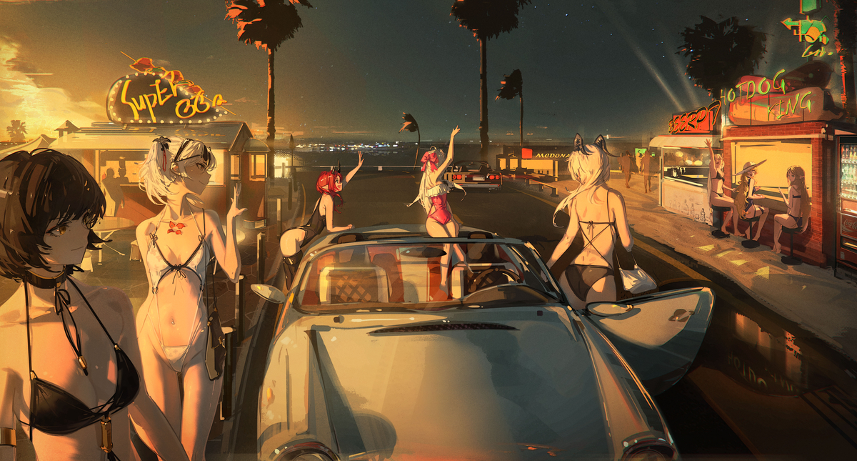 This is a pixiv picture whose title is 🌴.
