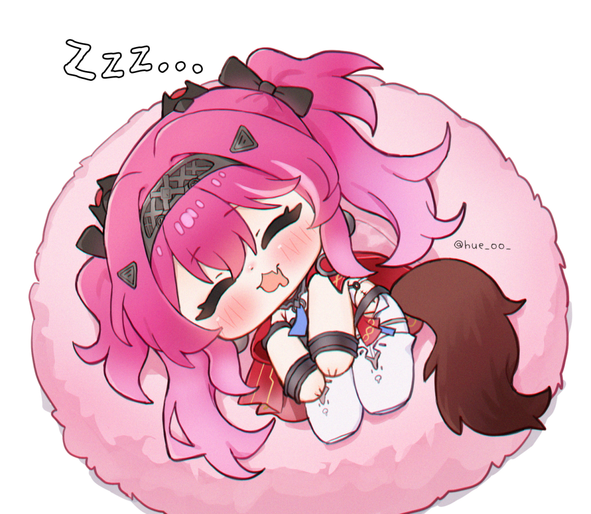 This is a pixiv picture whose title is 🐺💤.