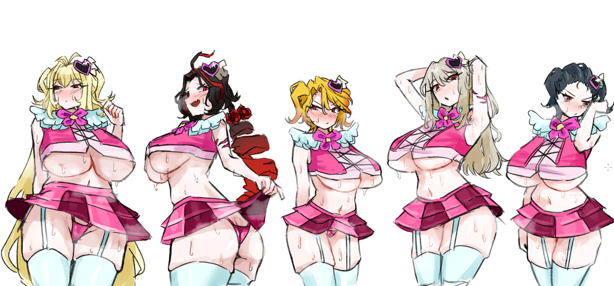 This is a pixiv picture whose title is 증오의 여왕 혈귀들.