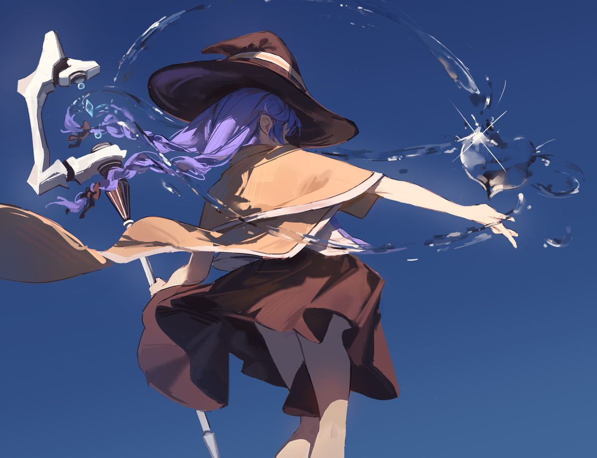 This is a pixiv picture whose title is 💧💙.