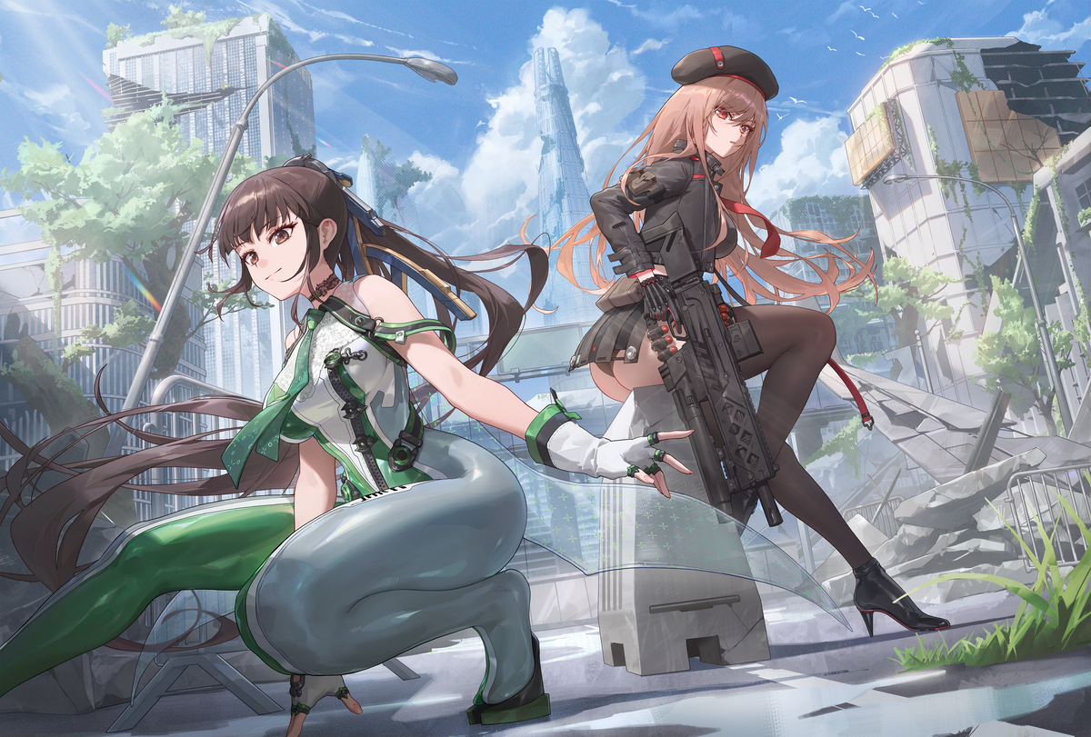 This is a pixiv picture whose title is Eve & Rapi.