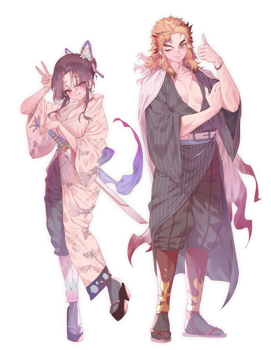This is a pixiv picture whose title is 鬼滅の刃.