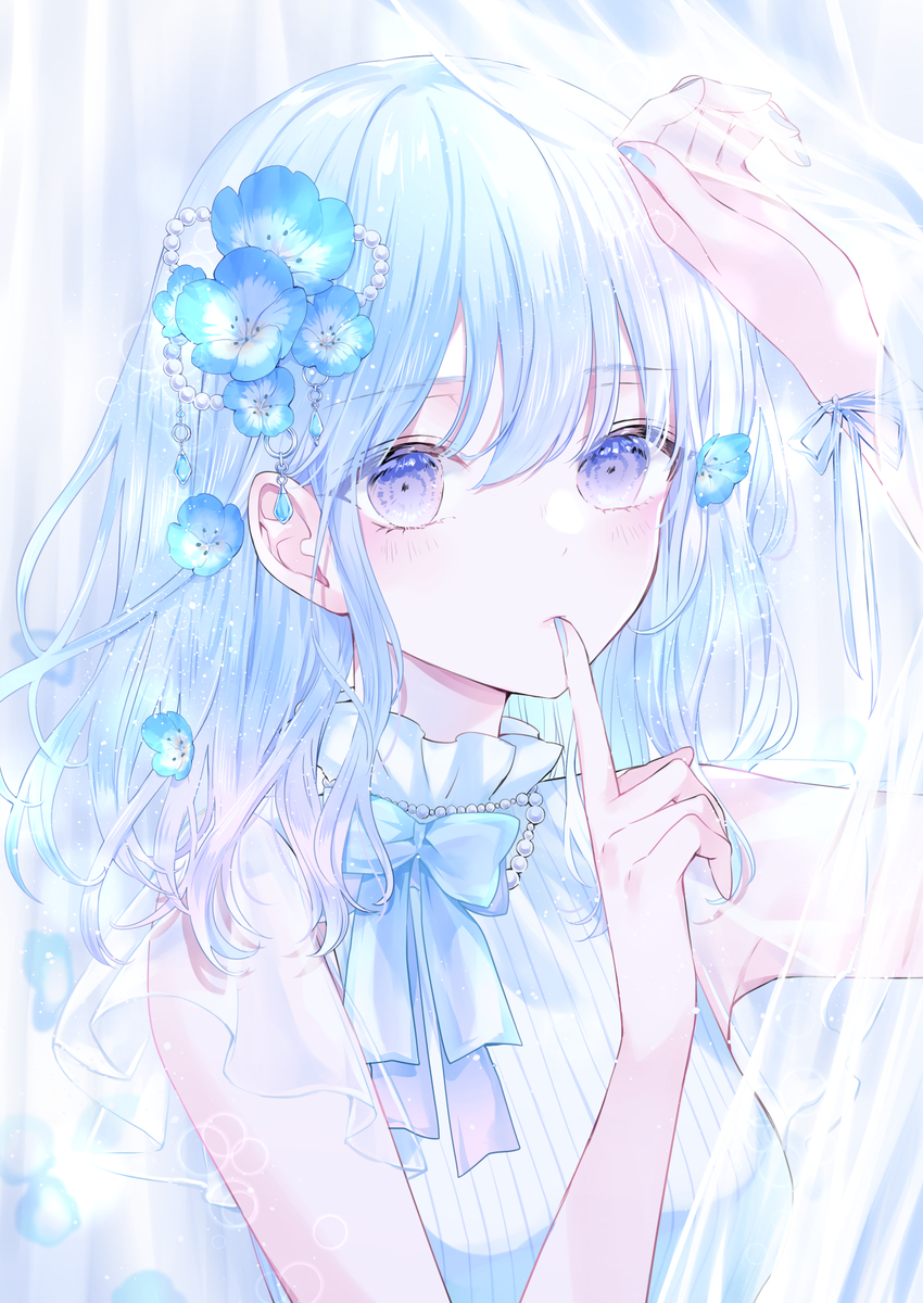 This is a pixiv picture whose title is Behind the veil.