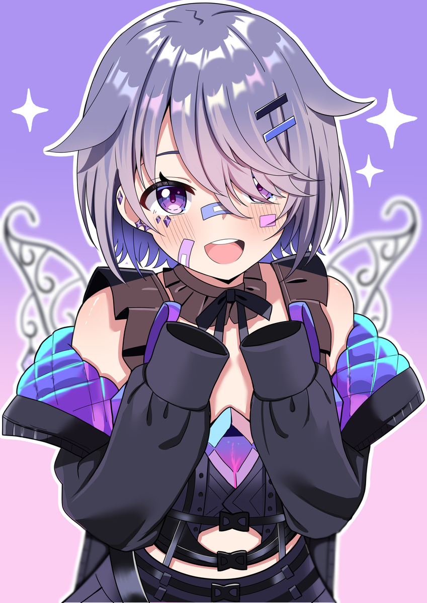 This is a pixiv picture whose title is 厨二病ビジューかわいい💜.