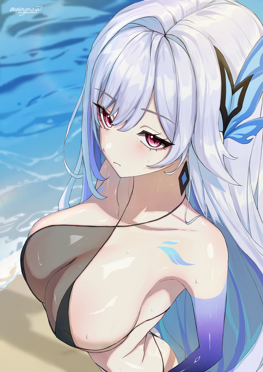This is a pixiv picture whose title is Genshin Impact Skirk.