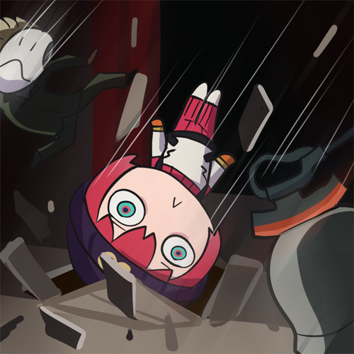 This is a pixiv picture whose title is 乱入.