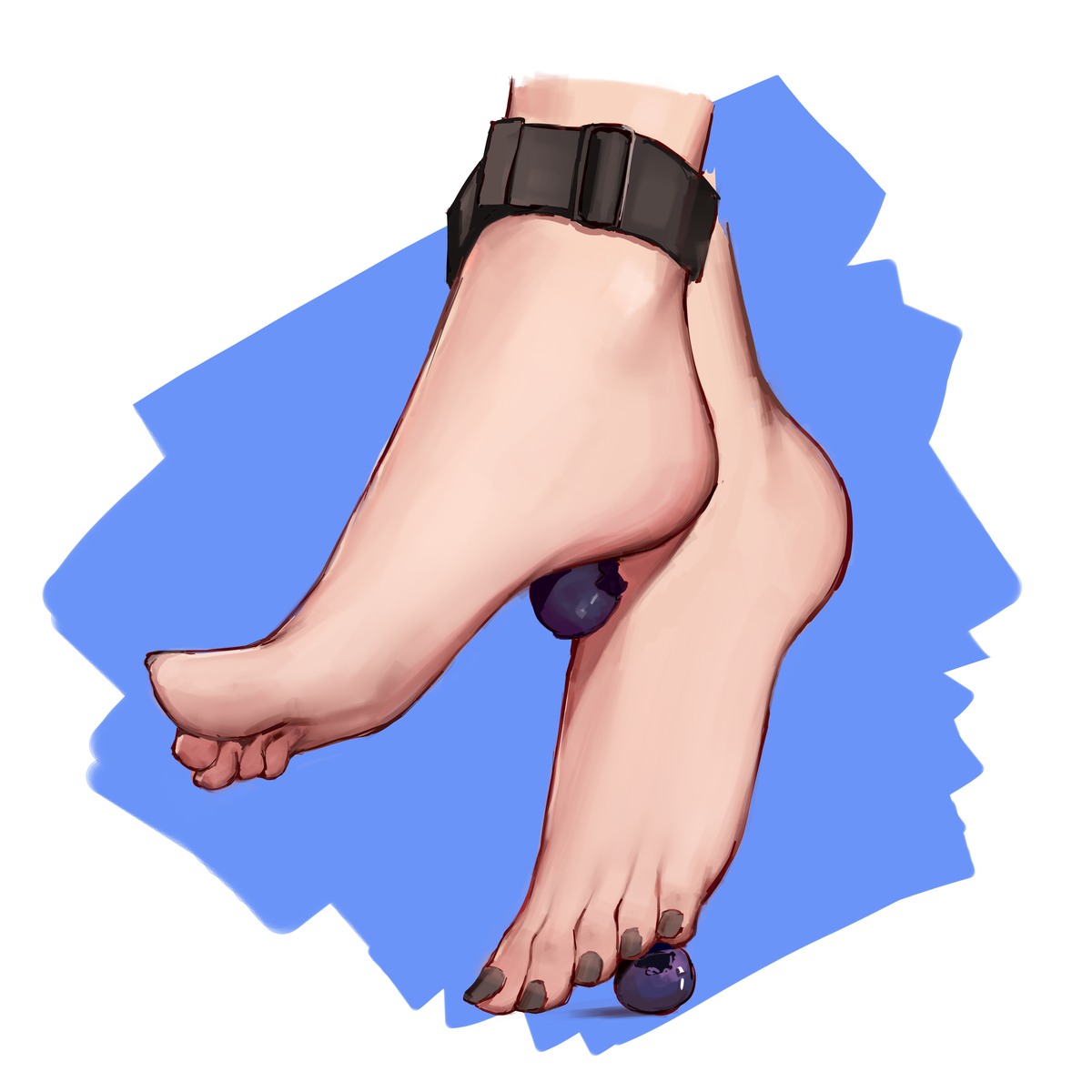 This is a pixiv picture whose title is 羽毛笔的脚.