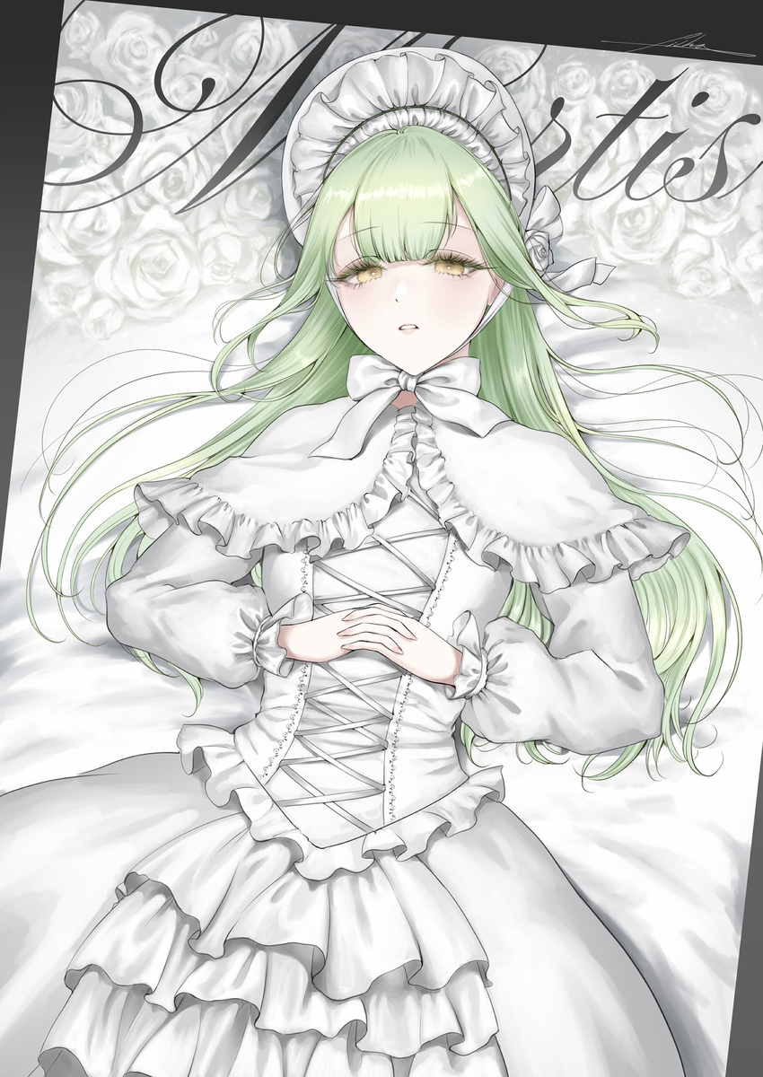 This is a pixiv picture whose title is White lolita.