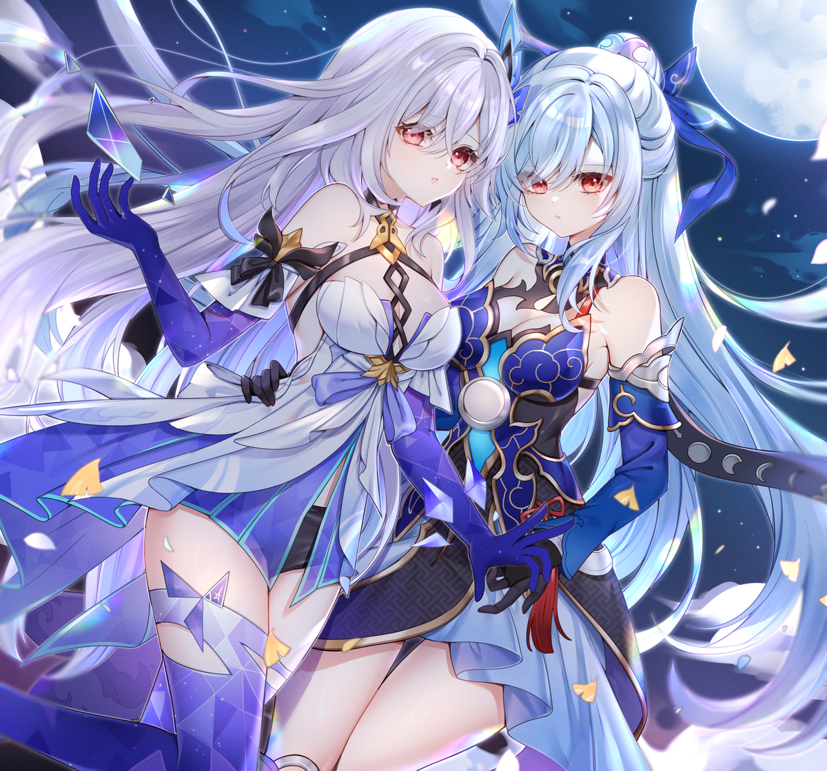 This is a pixiv picture whose title is 鏡流&絲柯克.