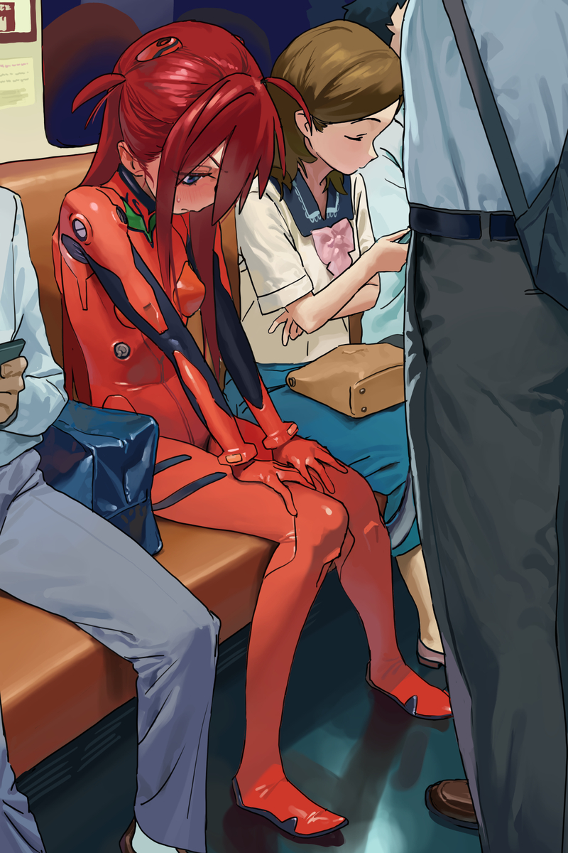 This is a pixiv picture whose title is Hipa in a metro.