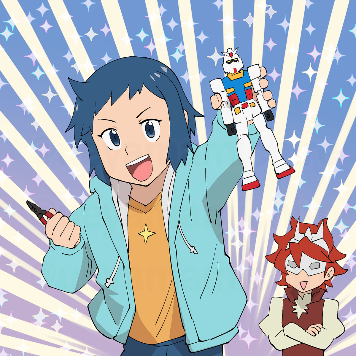 This is a pixiv picture whose title is キラキラビルドファイターズ.