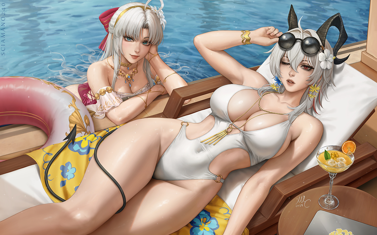 This is a pixiv picture whose title is Zani and Carlotta - Wuthering Wa.