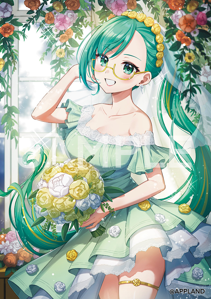 This is a pixiv picture whose title is ジューンブライド💚.