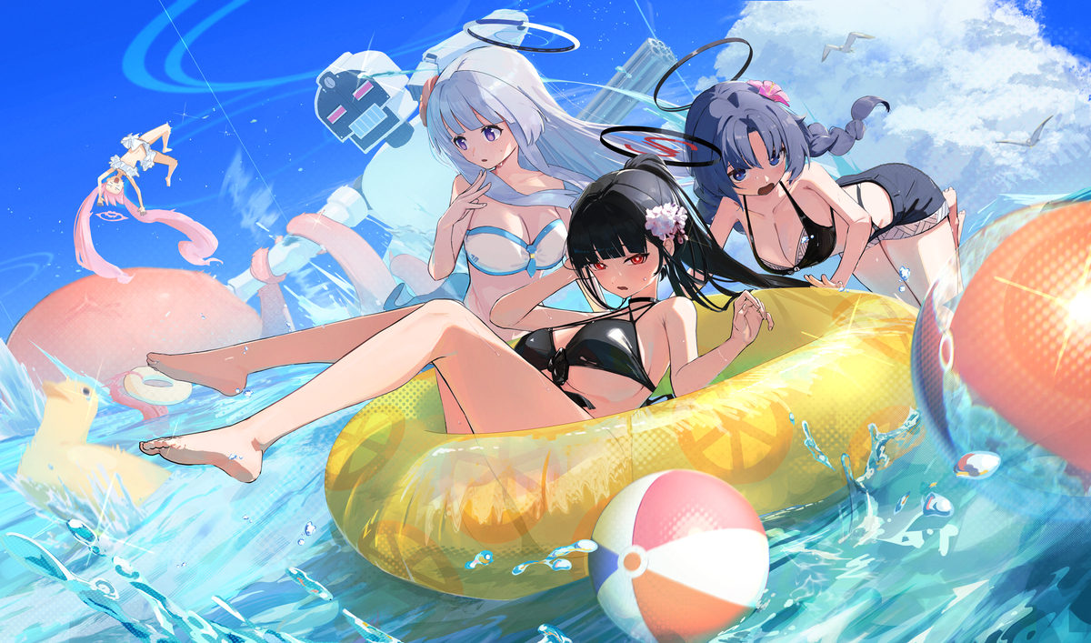 This is a pixiv picture whose title is セミナーと海.