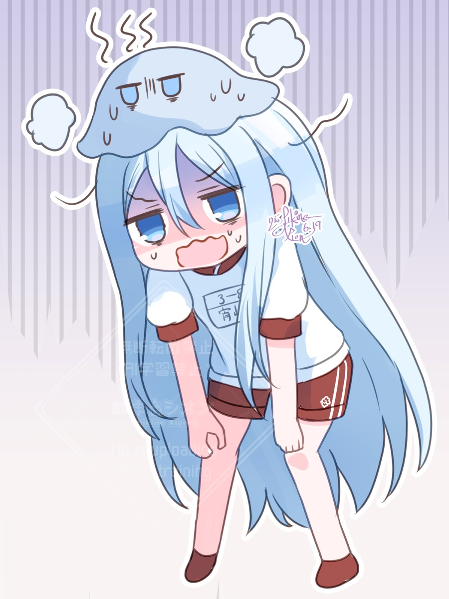 This is a pixiv picture whose title is 校外マラソンで疲れた奏ちゃんと奏スライム... #prsk_FA.