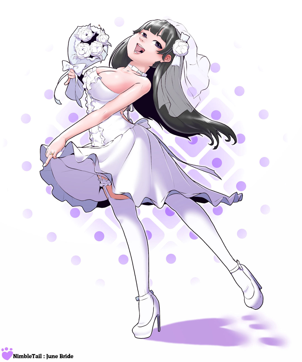 This is a pixiv picture whose title is June Bride.