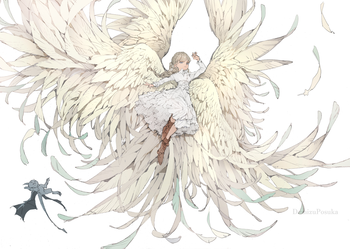 This is a pixiv picture whose title is もう一度飛べたらな.