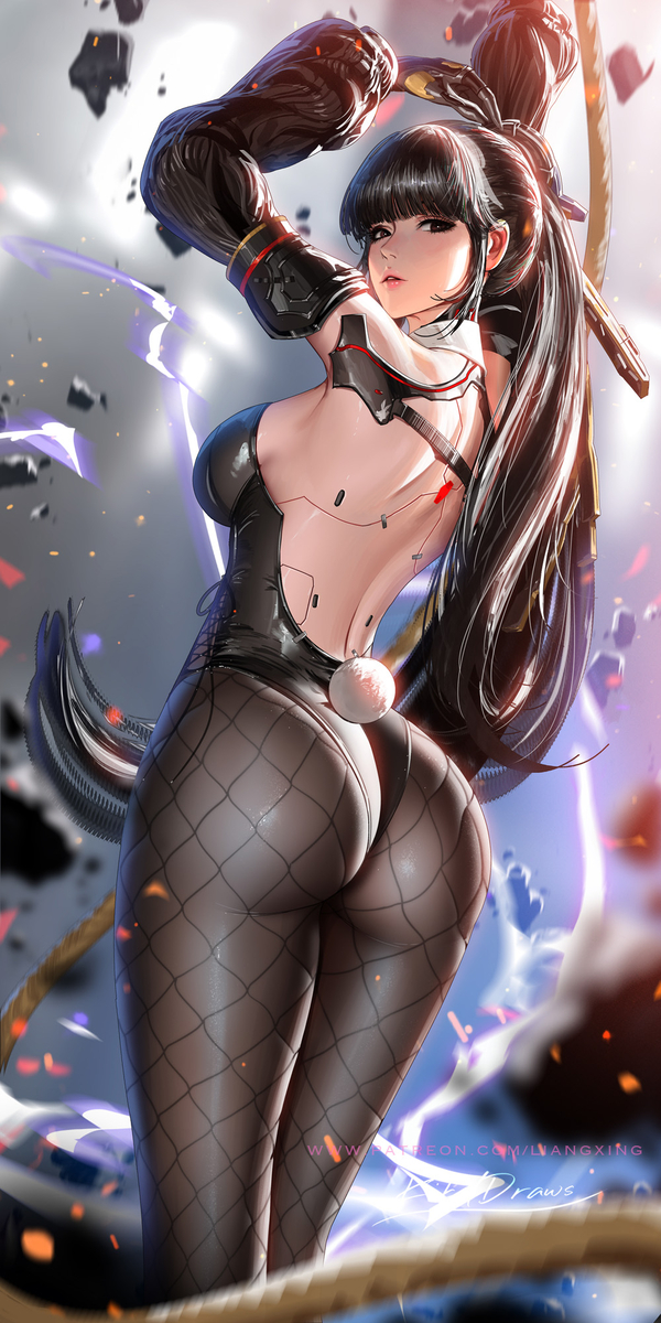 This is a pixiv picture whose title is EVE Bunnysuit.