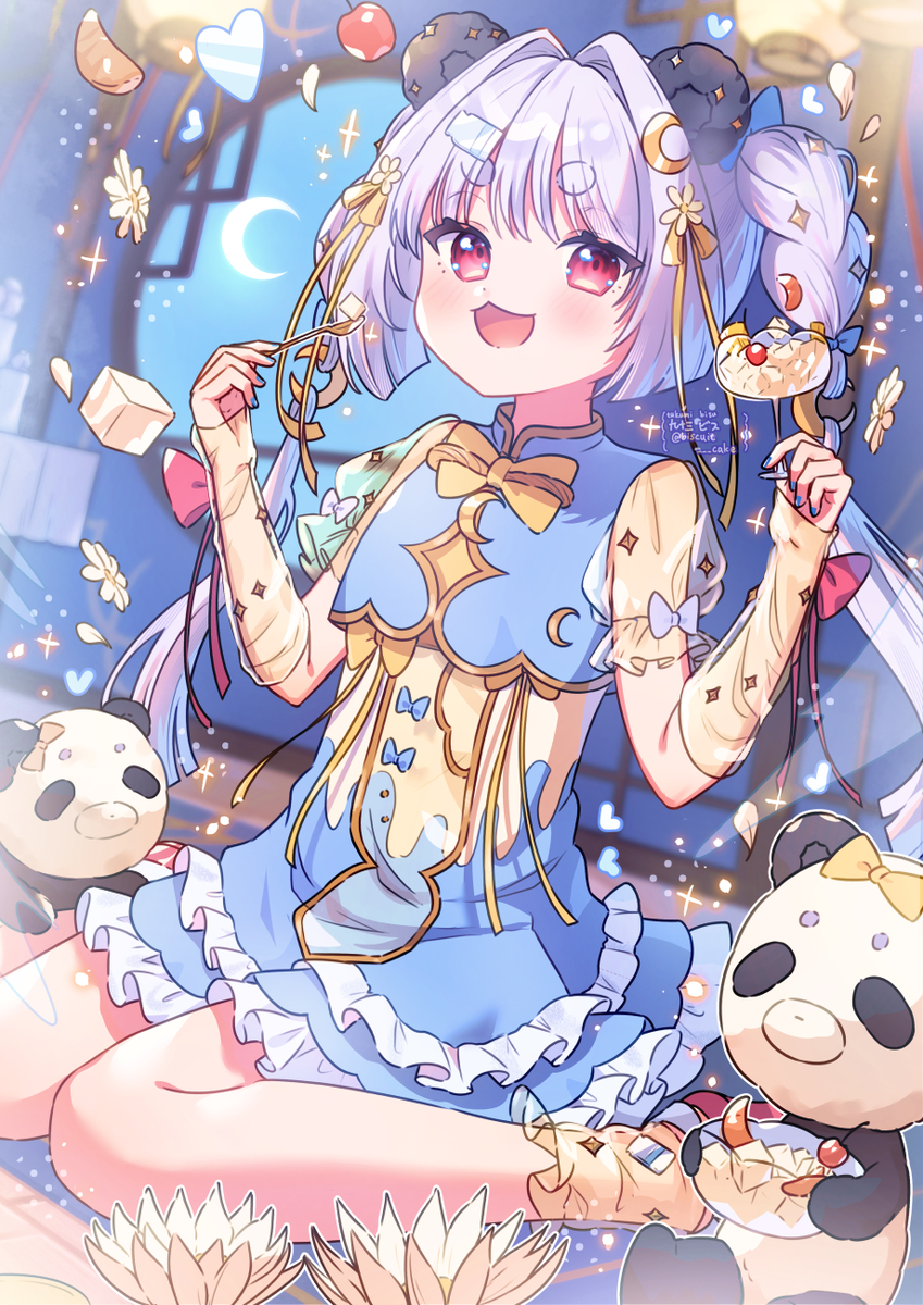 This is a pixiv picture whose title is 🥛×🌙.
