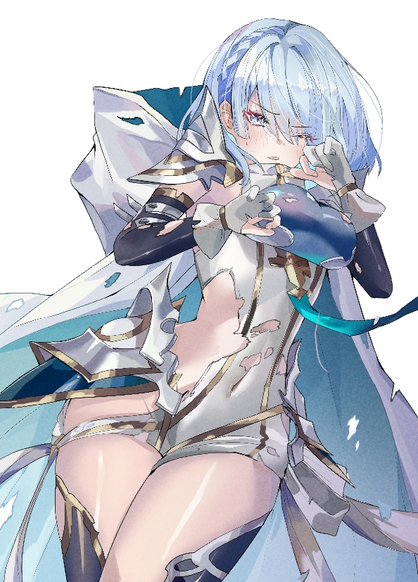 This is a pixiv picture whose title is ドライツェーン、機体損傷.
