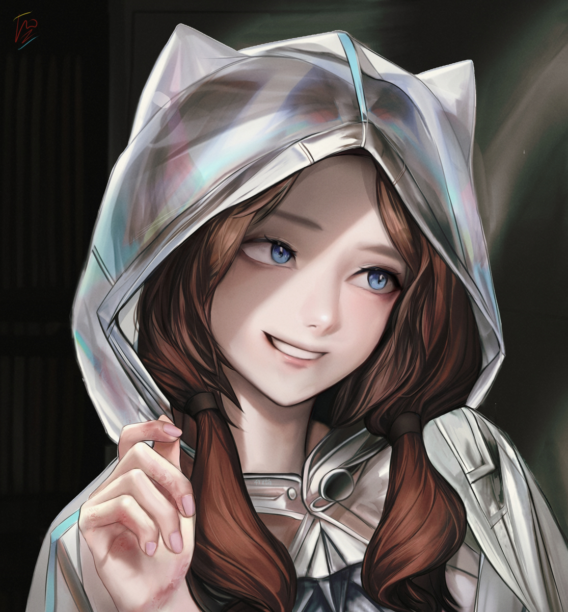 This is a pixiv picture whose title is 蓝卡坞精神病入.