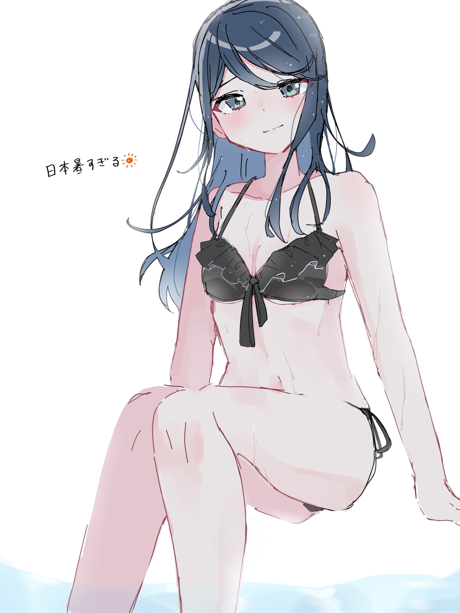 This is a pixiv picture whose title is 最近暑いので水着を描きました.
