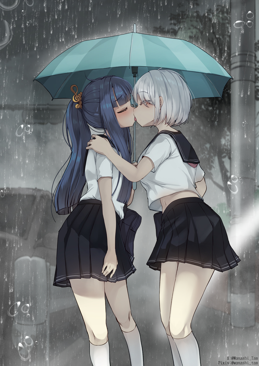 This is a pixiv picture whose title is 良い雨.
