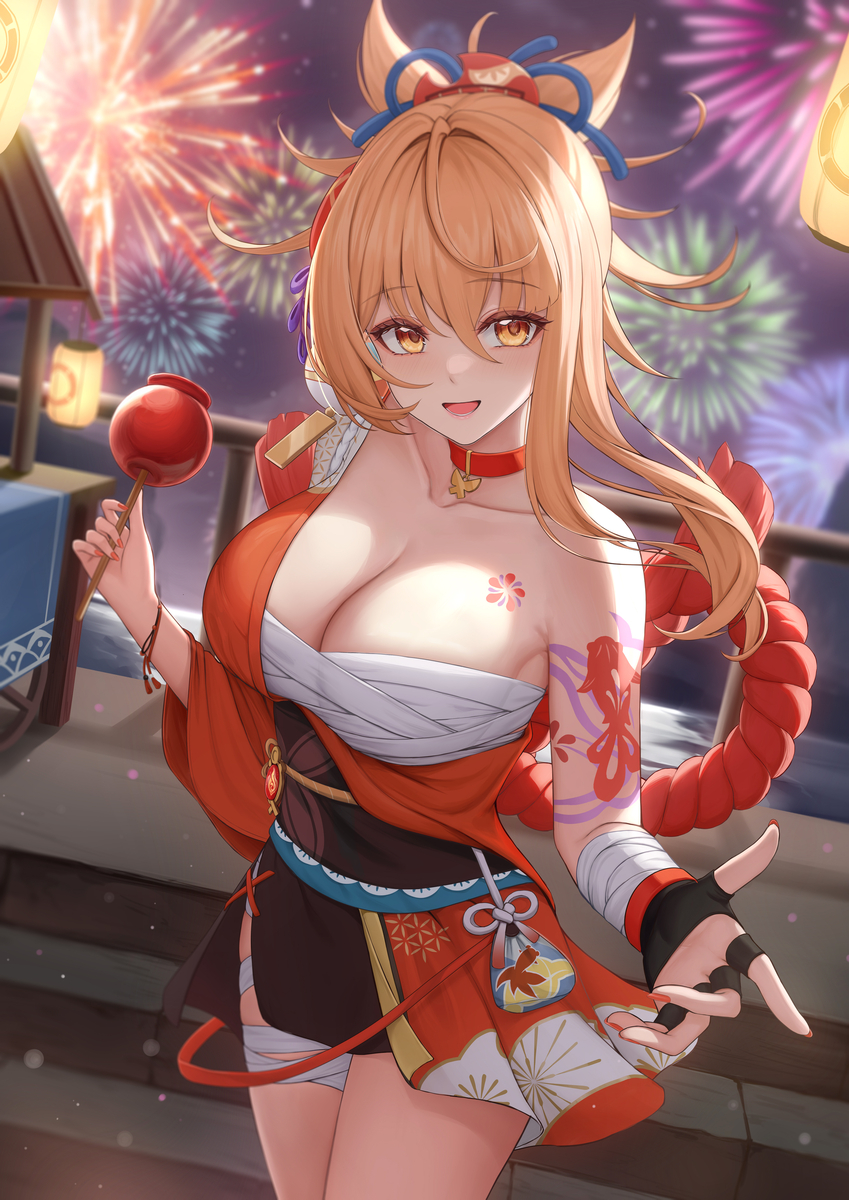 This is a pixiv picture whose title is 夏祭り.