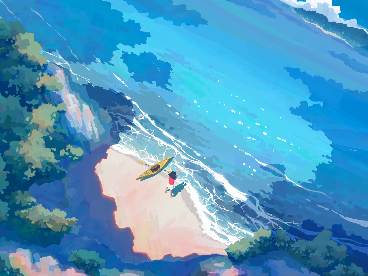 This is a pixiv picture whose title is 夏に至る.