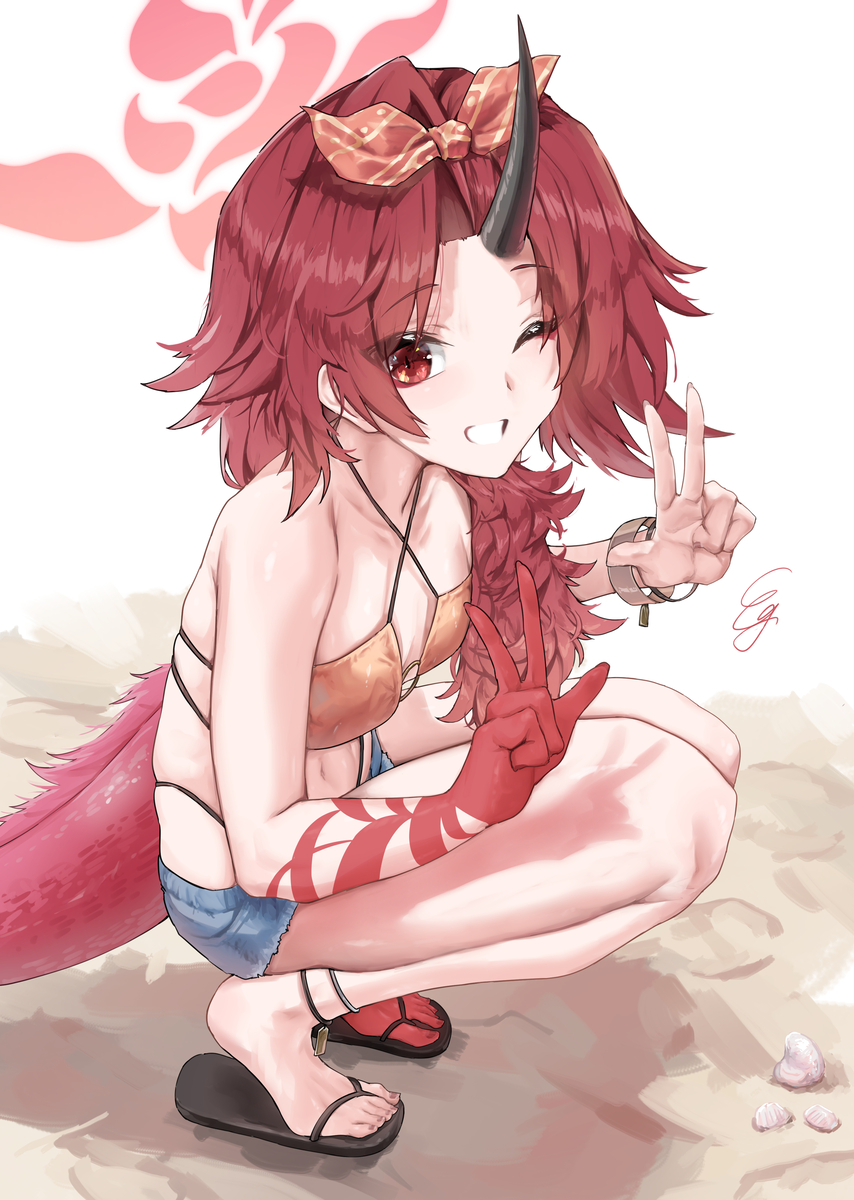 This is a pixiv picture whose title is レンゲたん水着👙🌊♥.