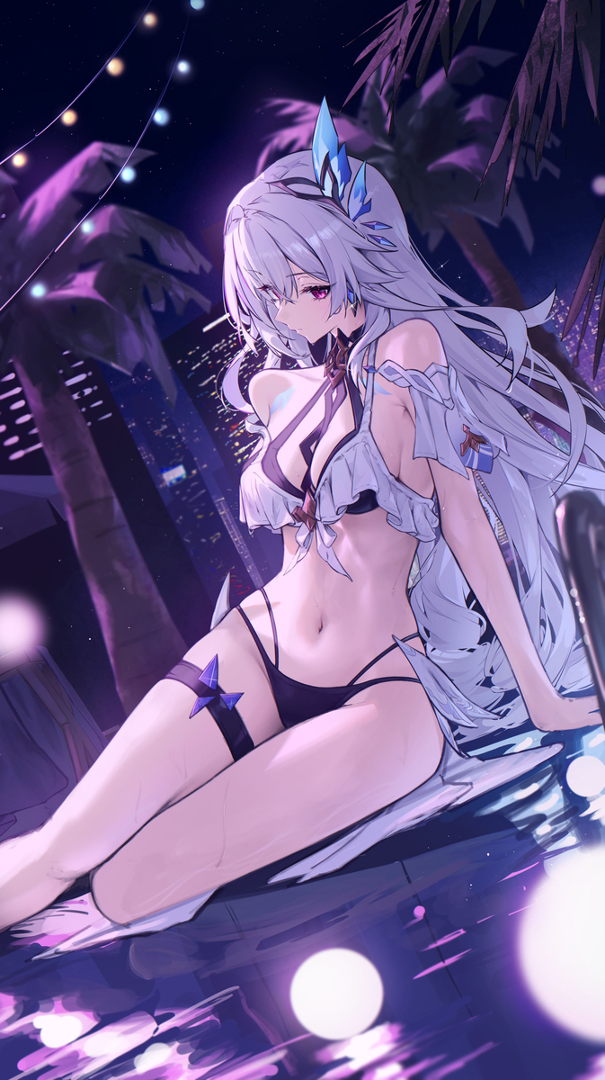 This is a pixiv picture whose title is 水着スカーク師匠.