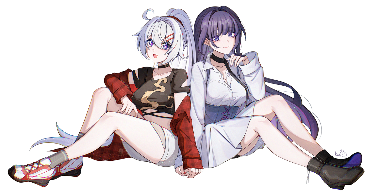 This is a pixiv picture whose title is 小情侣这一块.