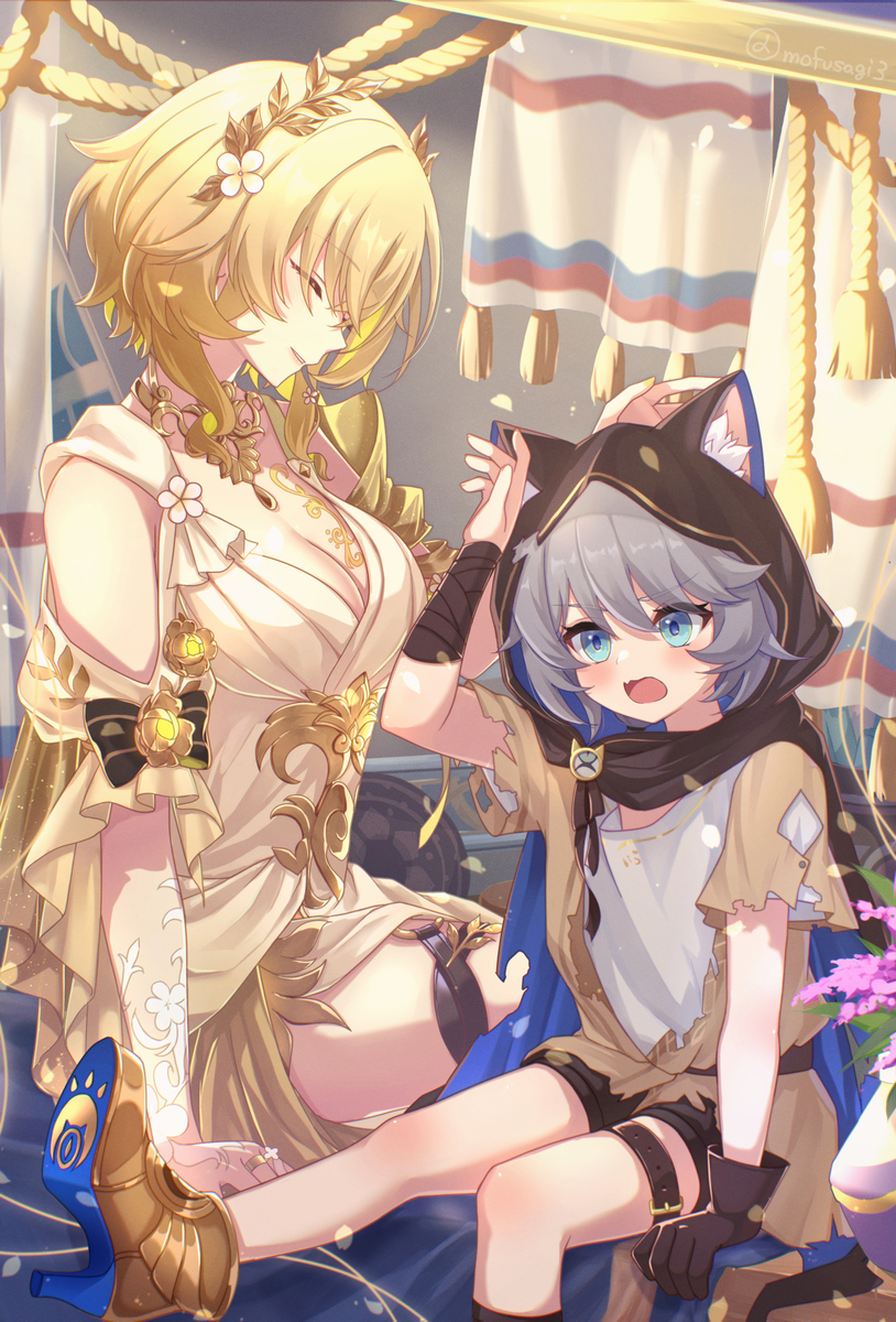 This is a pixiv picture whose title is 「せめて、その靴が履けるようになるまでは」.