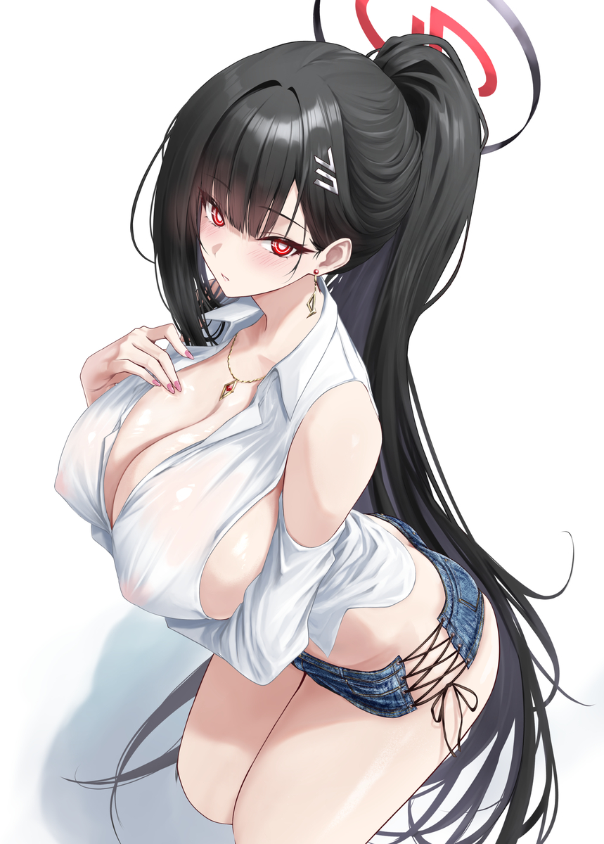 This is a pixiv picture whose title is リオデニムショートパンツ3.
