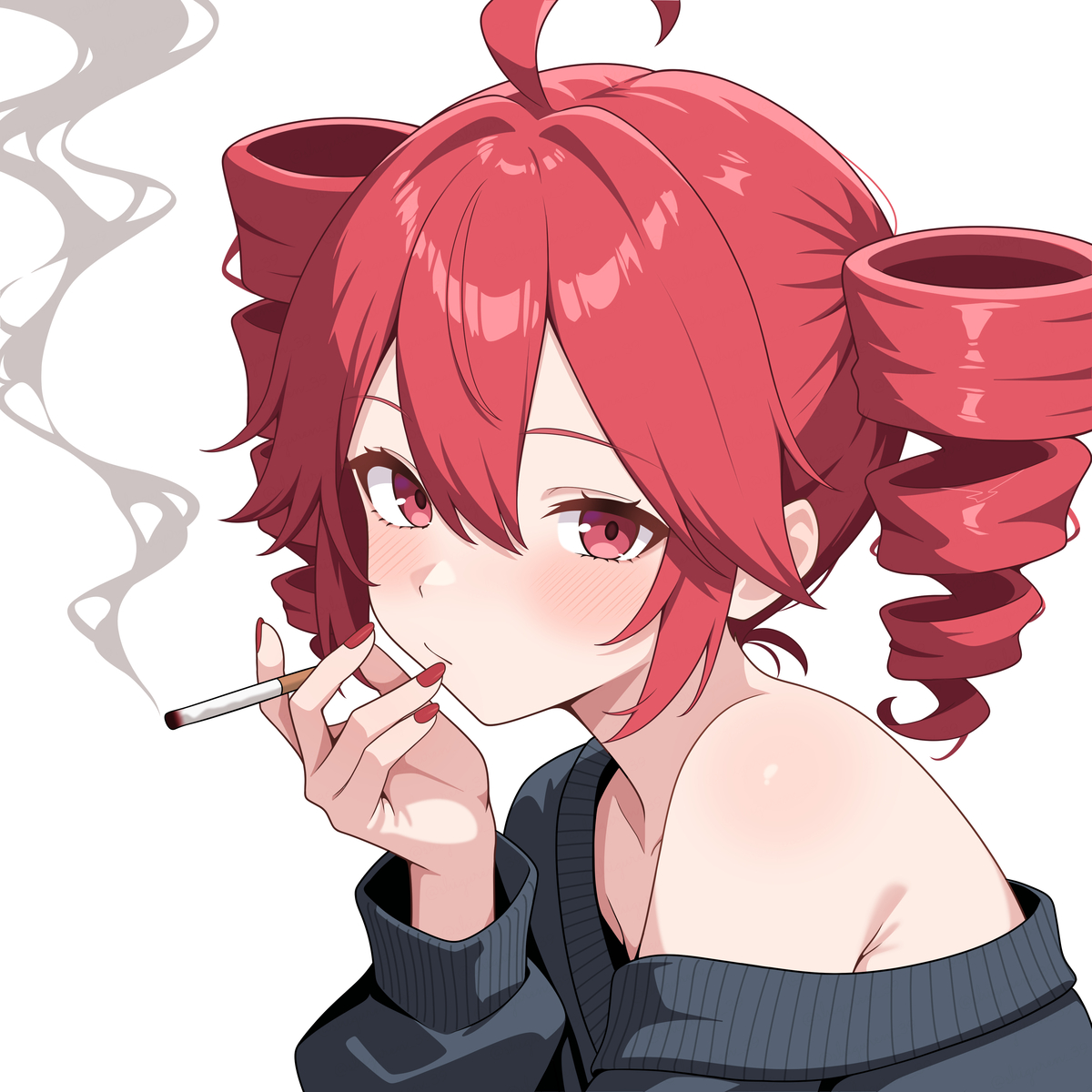 This is a pixiv picture whose title is たばこテト.
