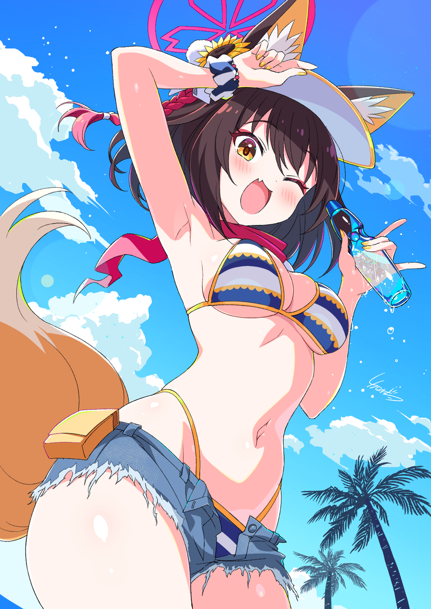 This is a pixiv picture whose title is 水着イズナ.