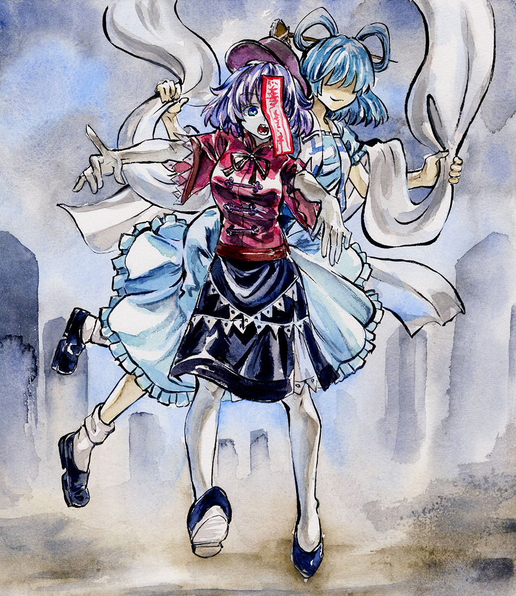 This is a pixiv picture whose title is 宮古芳香&霍青娥.