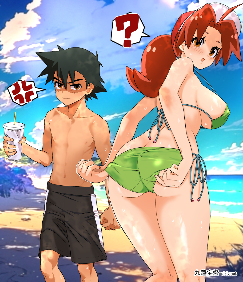 This is a pixiv picture whose title is 水着！！.