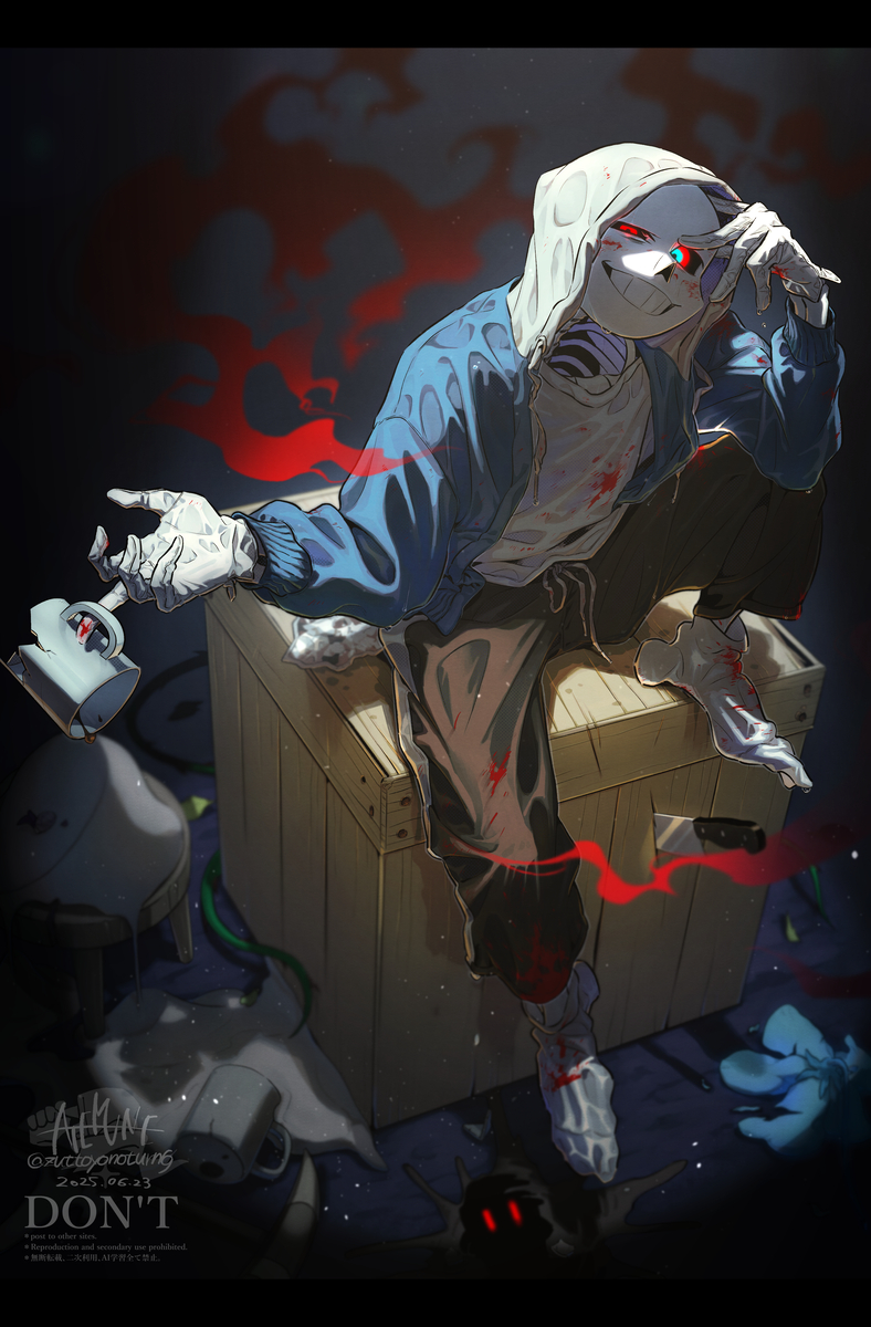 This is a pixiv picture whose title is Murder!Sans＊Drawing.