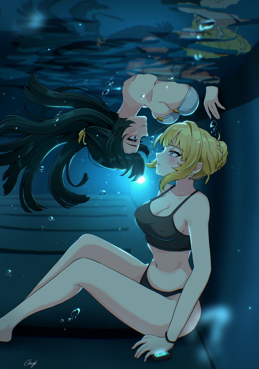 This is a pixiv picture whose title is Pool Time Wonders.