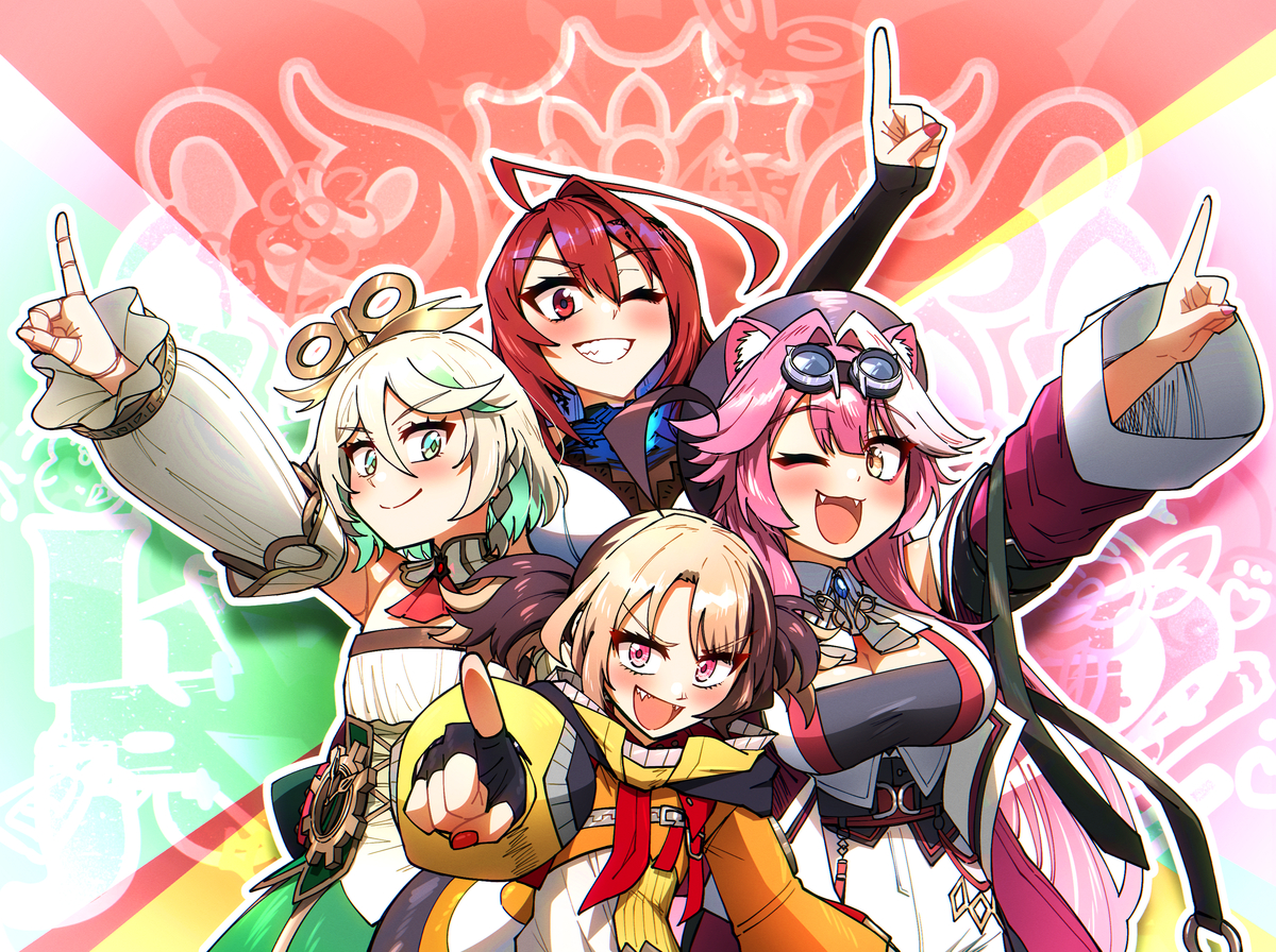 This is a pixiv picture whose title is Justice 1st Anniversary.