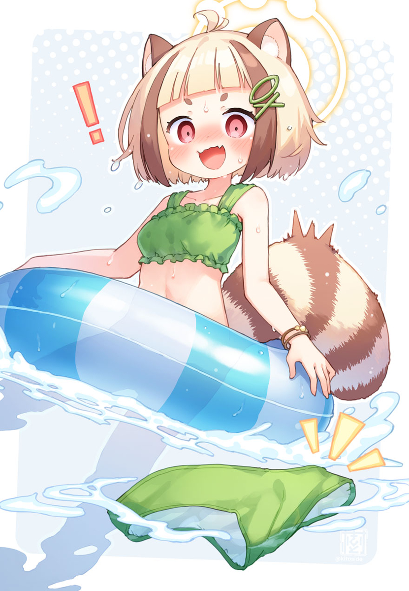 This is a pixiv picture whose title is 急な高波にご用心.