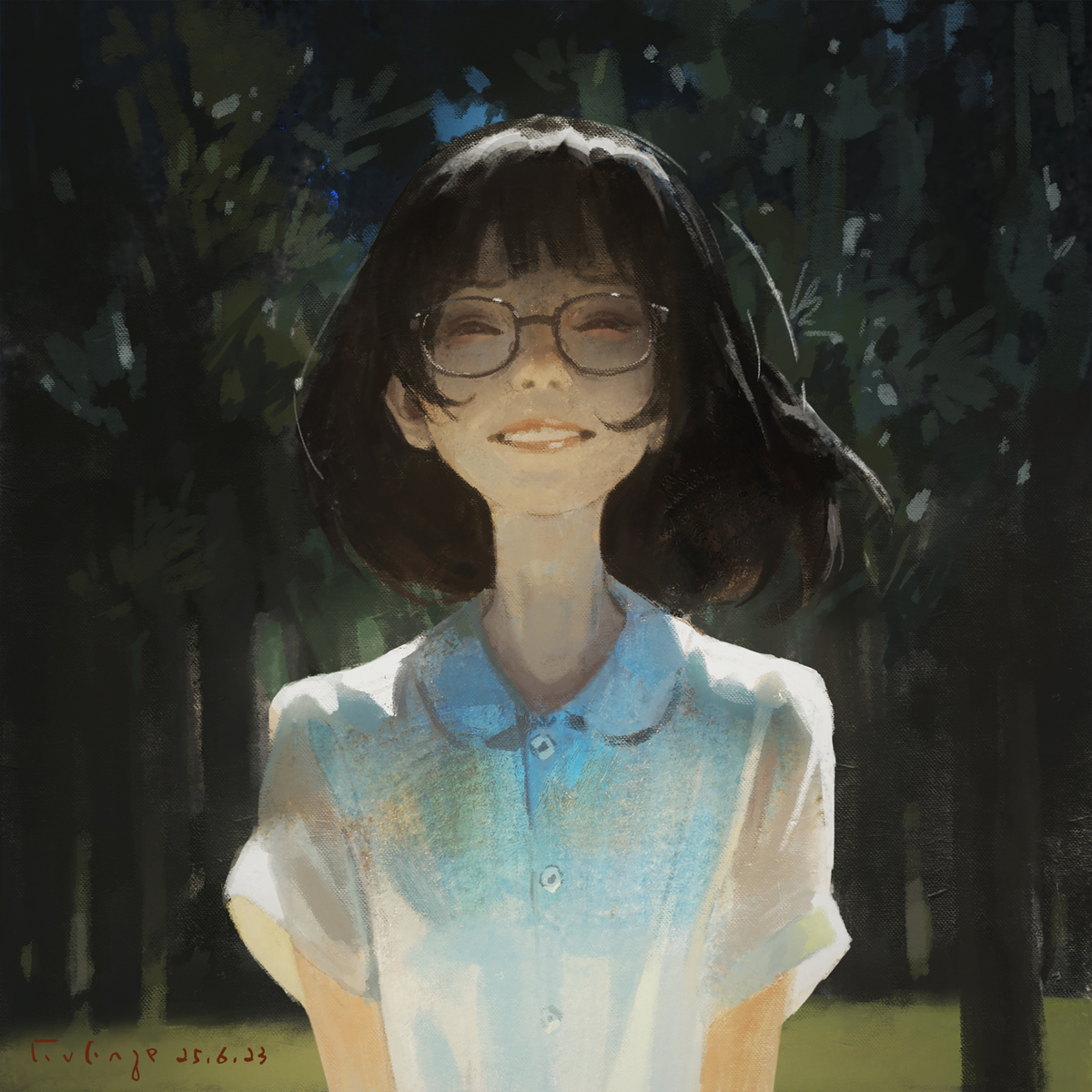 This is a pixiv picture whose title is (._.).