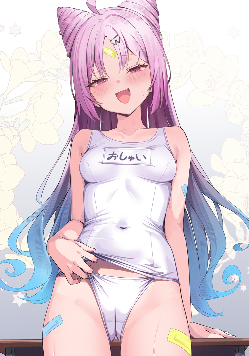 This is a pixiv picture whose title is スク水おしゅい💦.