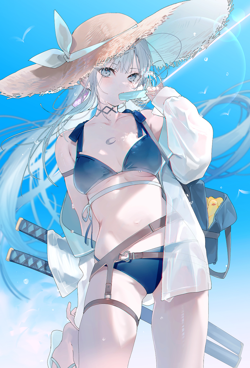 This is a pixiv picture whose title is HOT GIRL.