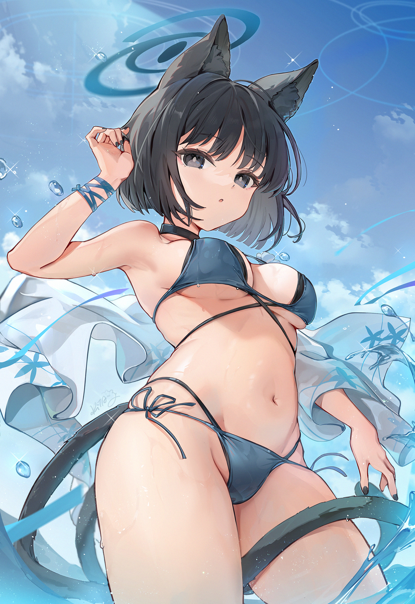 This is a pixiv picture whose title is 水着キキョウ.